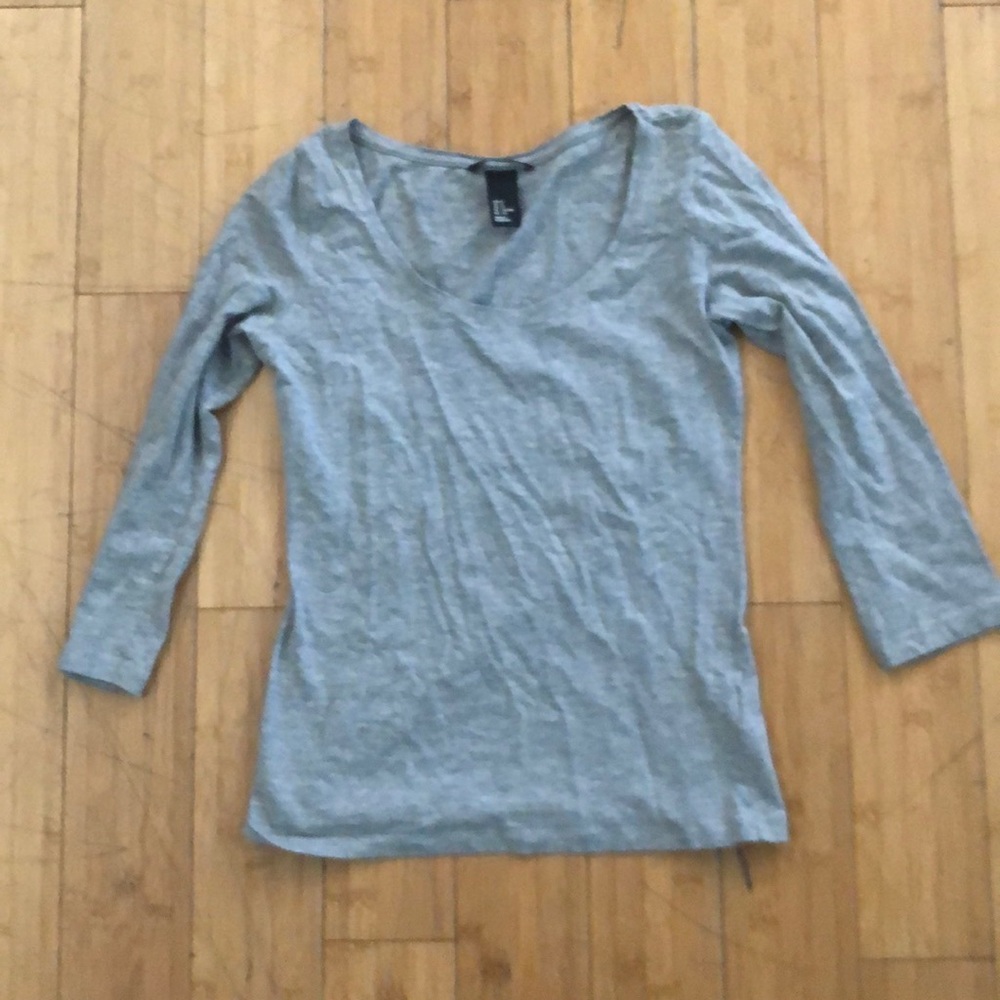 Grey 3/4 Sleeve Top